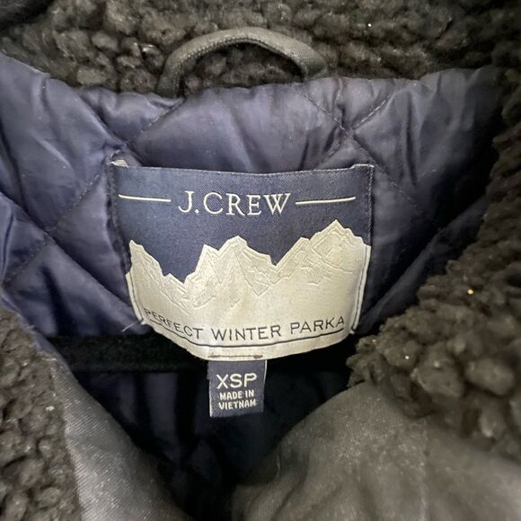 J. Crew Perfect Winter Parker Waterproof Primaloft Women's Size XS Petite Black - Picture 9 of 12